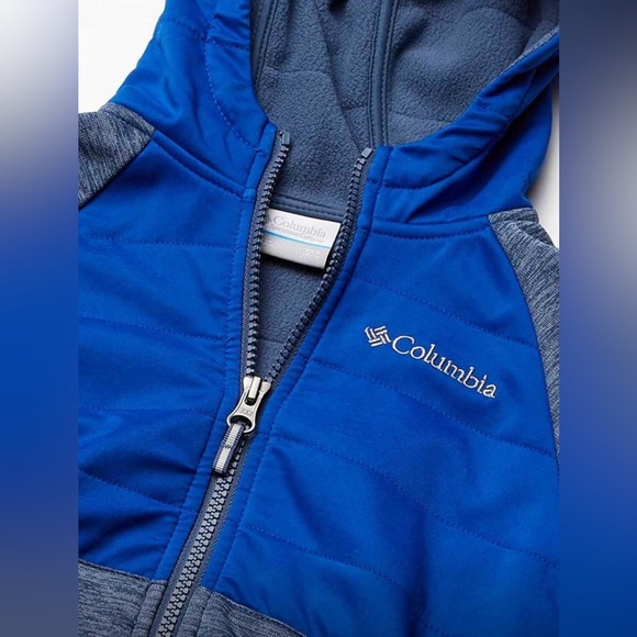 Boys Columbia Hoody Zip-up Hybrid Water Resistant Jacket NEW! Size S/8 - Picture 7 of 7